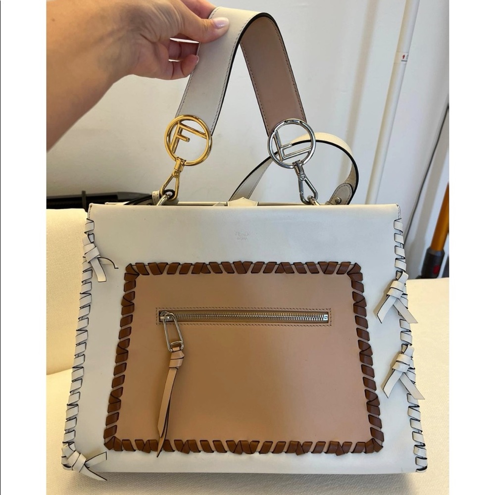 Fendi Runaway Bag Whipstitch Leather in Neutral